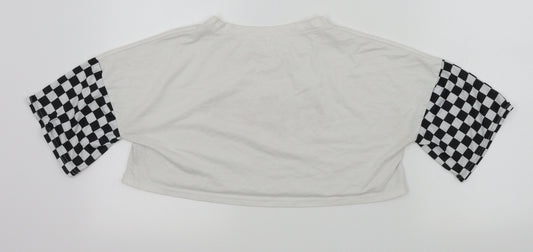 Womens UK Size M Preworn White Basic T-Shirt