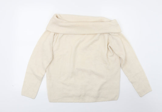 Studio Womens White Knit Pullover Jumper Size 14