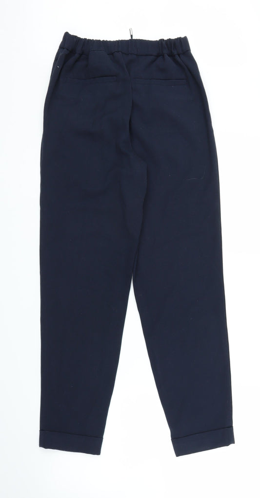 M&S Womens Blue Capri Trousers Size 6 L27 in