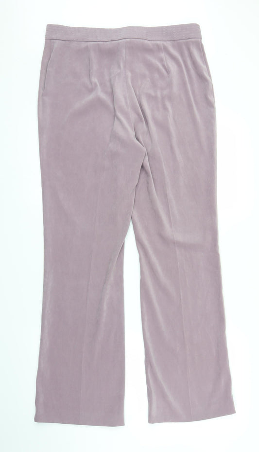 M&S Womens Purple Trousers Size 14 L29 in