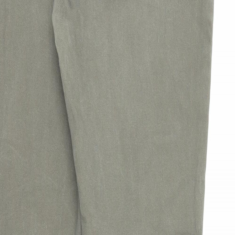 Warehouse Utility Womens Green Denim Skinny Jeans Size 10 L27 in