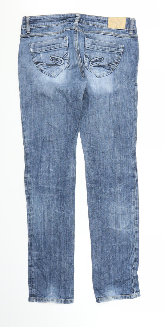 FIVE Mens Blue Denim Straight Jeans Size 32 in L31 in