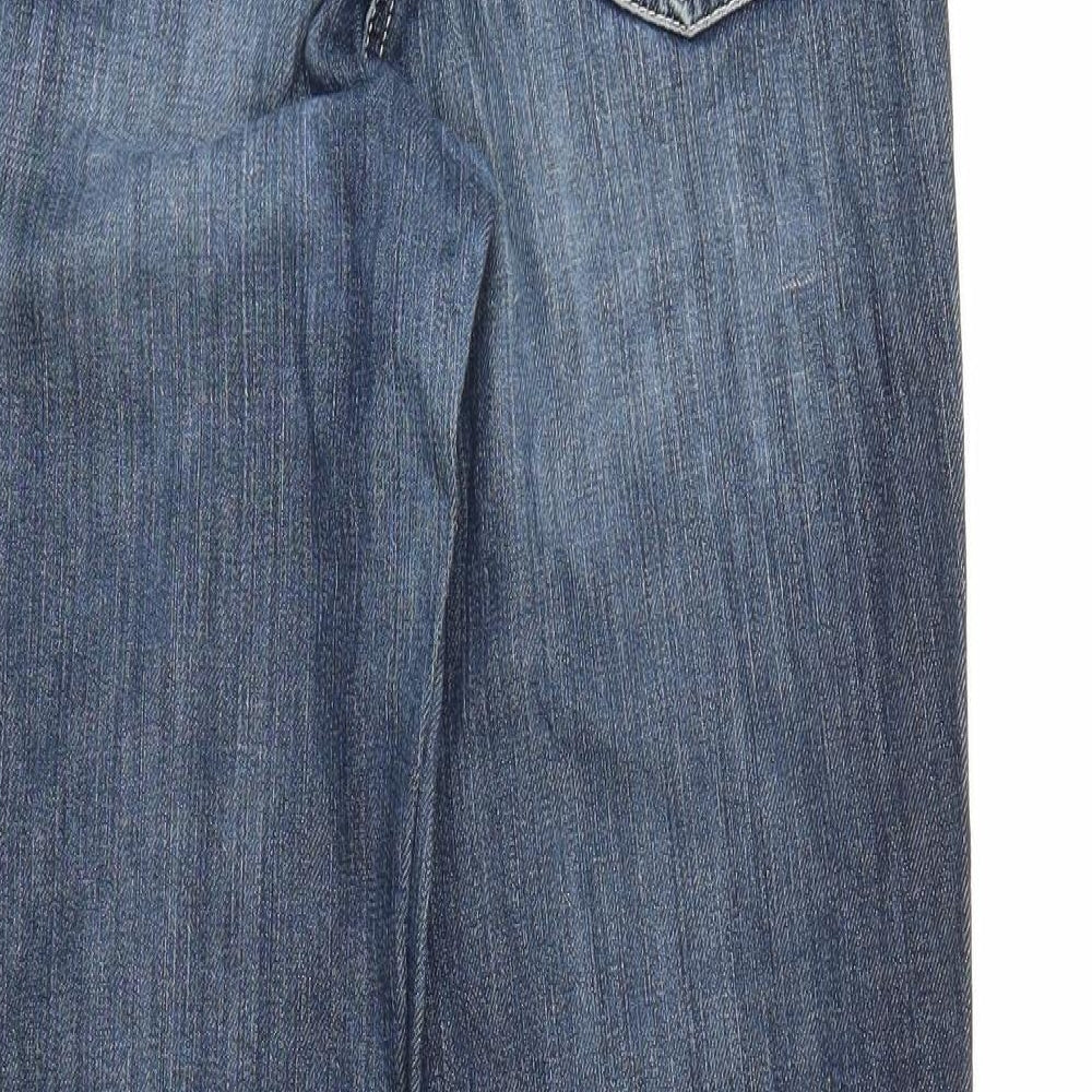 Womens UK Size 10 Cambio Regular Fit Straight Blue Jeans