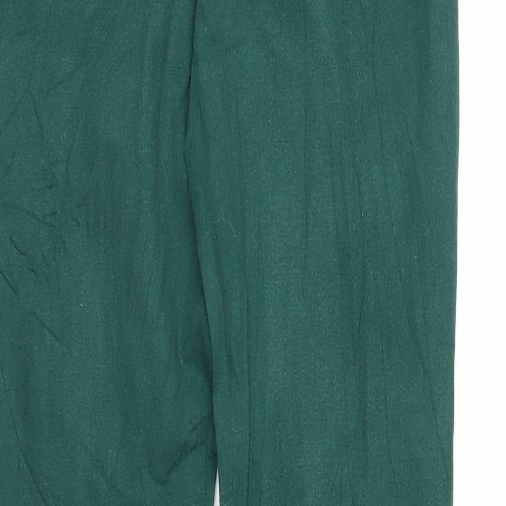 Womens UK Size XS Pieces Regular Fit Chino Green Trousers