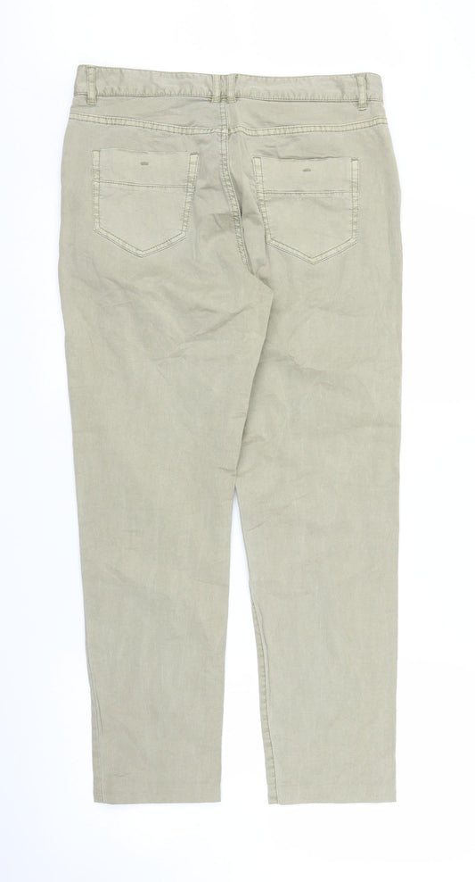 Espirit Womens Beige Carpenter Trousers Size 10 L25 in