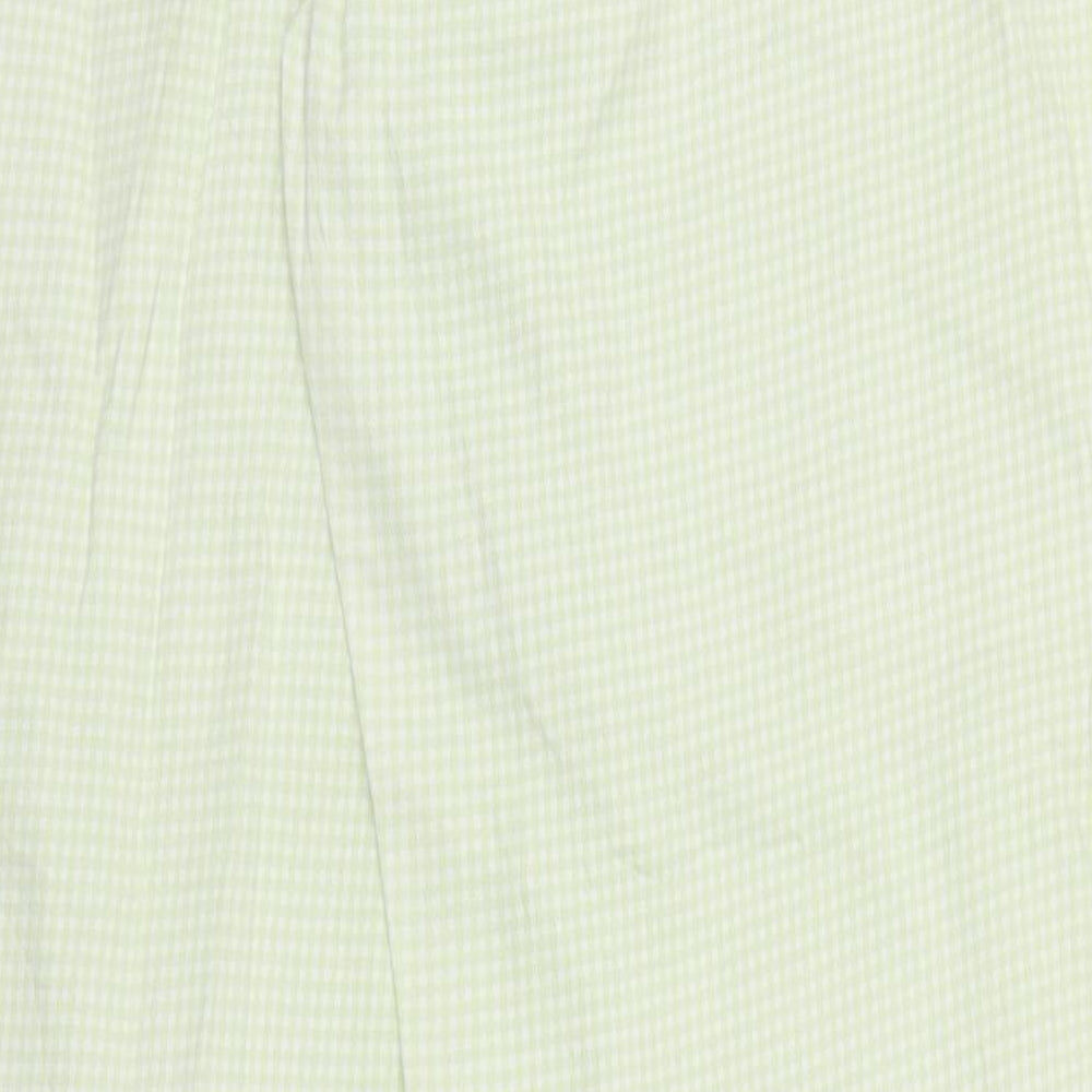 Anne L Womens Green Check Denim Straight Jeans Size 14 L28 in