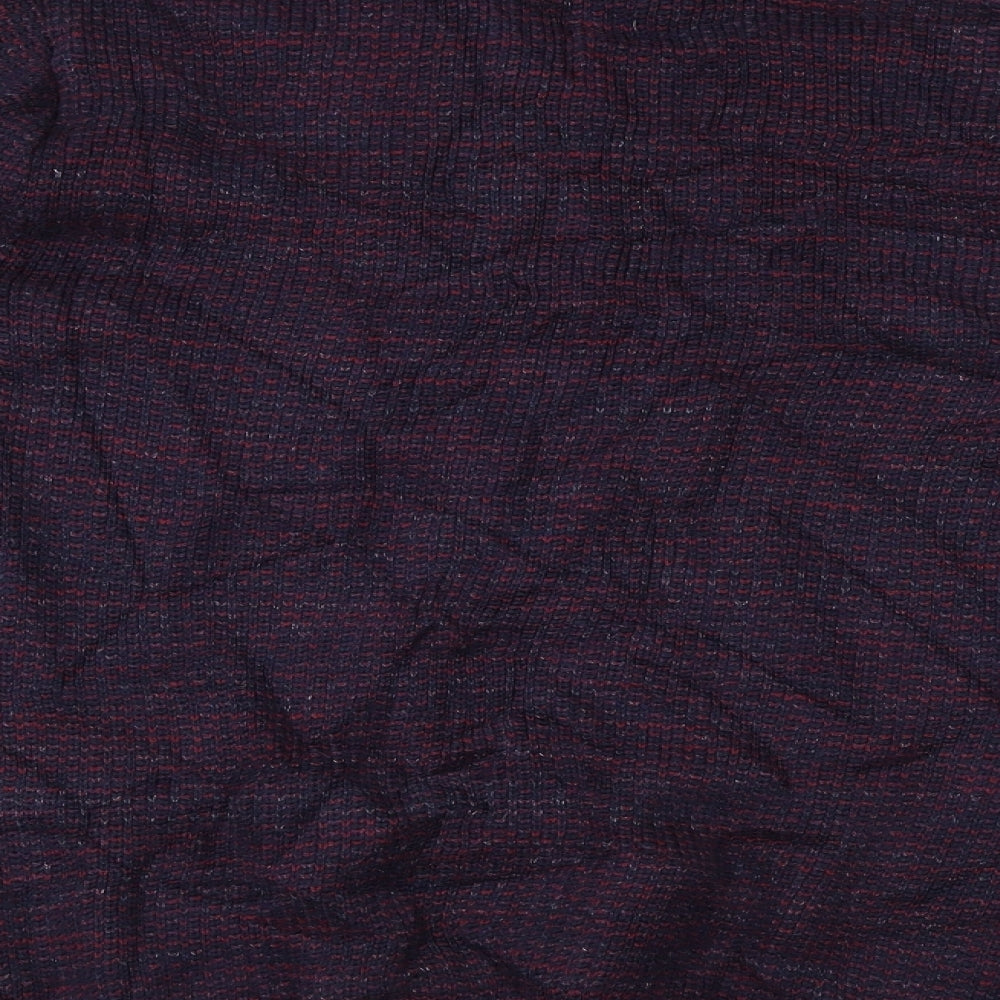 Marks and Spencer Mens Purple Henley Jumper Size M