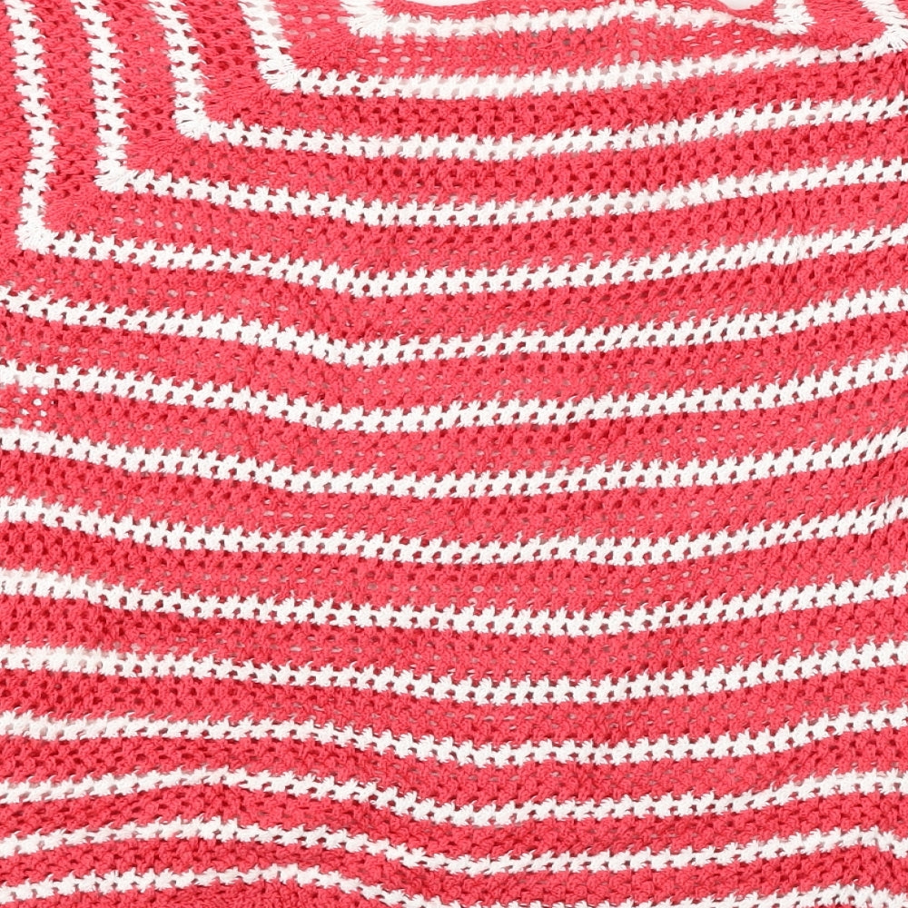 ose o ose Womens Pink Striped Pullover Jumper Size M