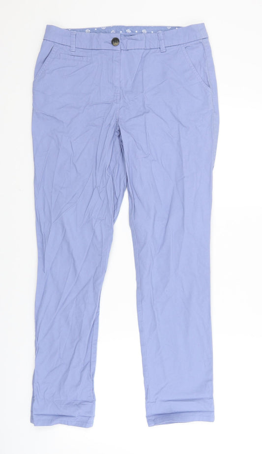 Womens UK Size 10 Maine Regular Fit Capri Blue Trousers