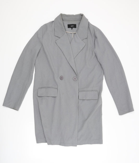 A&G Womens Grey Overcoat Jacket Size 12