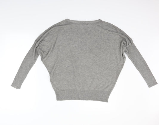 Cristina Womens Grey Pullover Jumper Size L