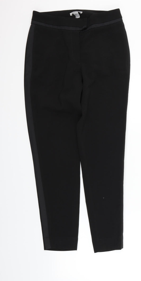 Womens UK Size 4 H&M Regular Fit Sweatpants Black Trousers