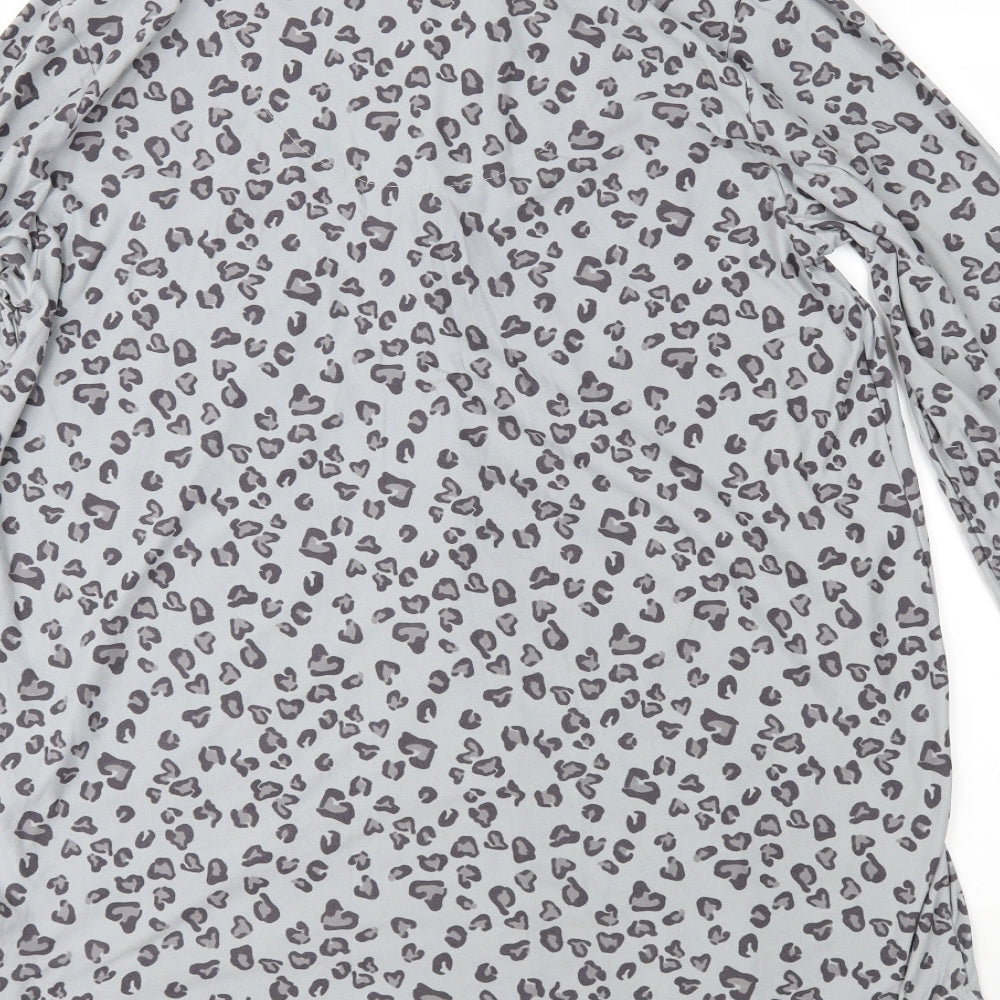 Love To Lounge Womens Grey Animal Print Nightshirt Size S
