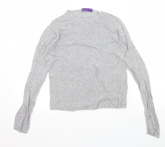 Zara Womens Grey Knit Pullover Jumper Size L