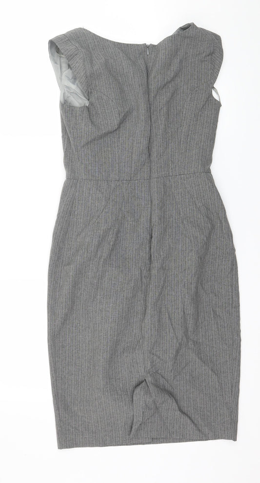 F&F Womens Grey Striped Sheath Size 8
