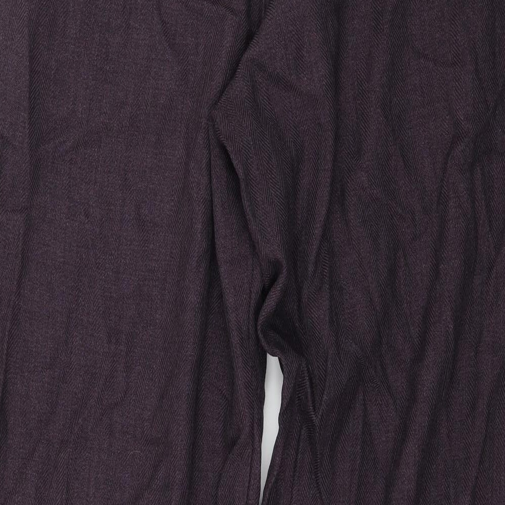 Nightingales Womens Purple Trousers Size 14 L20 in