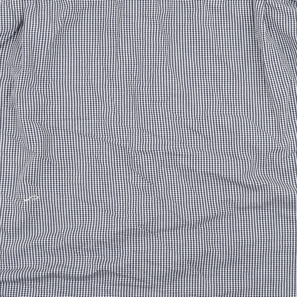 F&F Mens Blue Check Button-Up Size 18