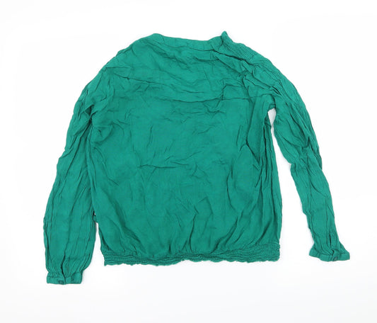 Womens UK Size 10 BHS Green Basic Blouse