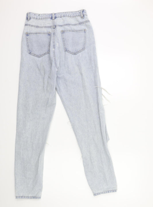 Missguided Womens Blue Denim Mom Jeans Size 8 L29 in