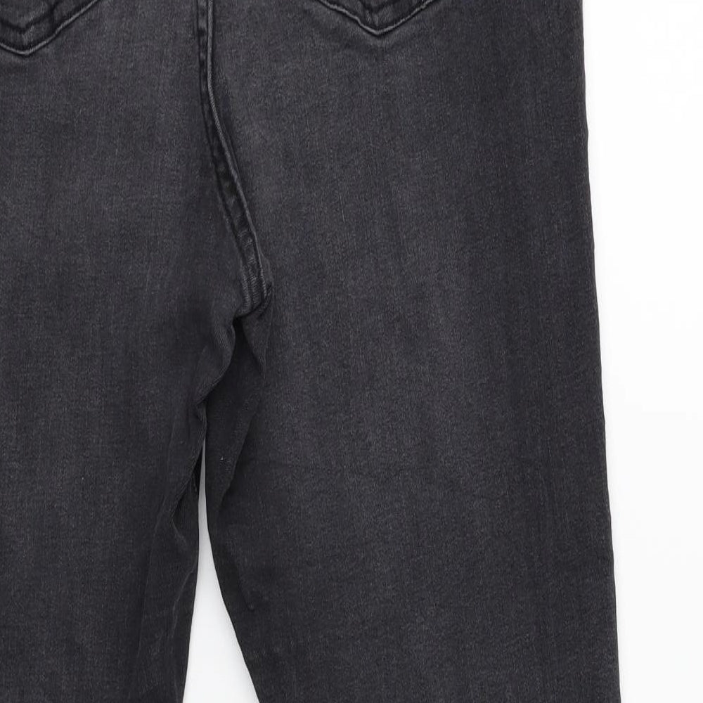 Denim & Co. Womens Grey Denim Skinny Jeans Size 14 L25 in