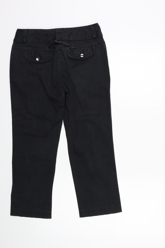 Womens UK Size 28 in NEXT Regular Fit Black Trousers