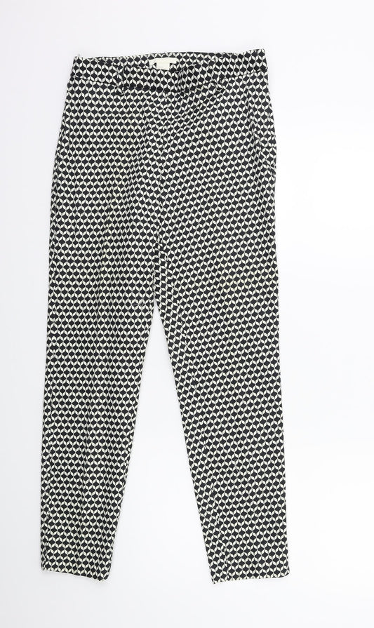 Womens UK Size 8 H&M Regular Fit Black Trousers