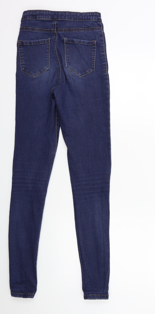 Denim & Co. Womens Blue Denim Skinny Jeans Size 8 L29 in