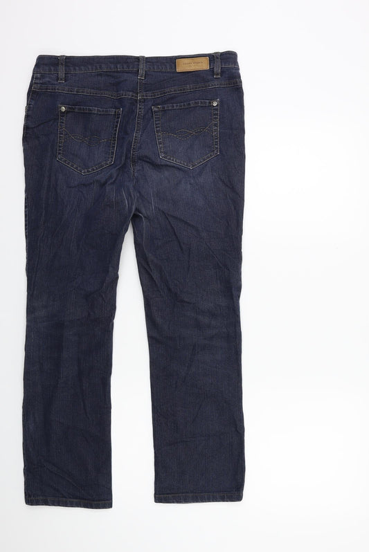 Gerry Weber Womens Blue  Denim Straight Jeans Size 32 in L26 in