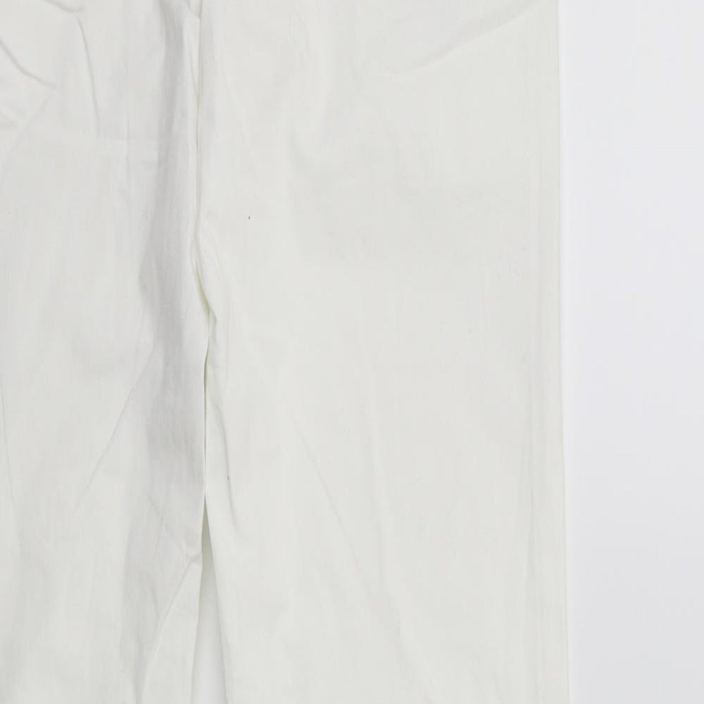 TU Womens White Trousers Size 8 L30 in