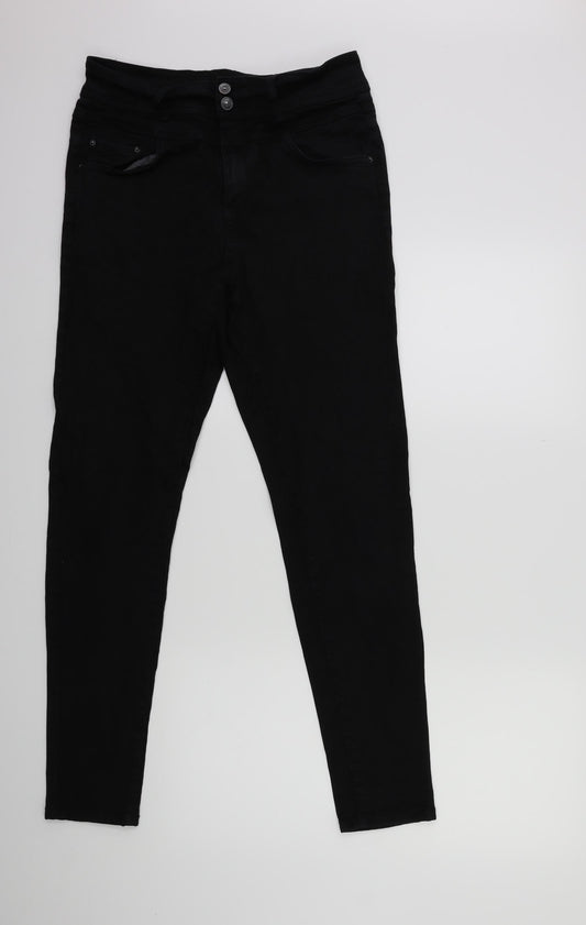 Womens UK Size 8 C&A Regular Fit Skinny Black Jeans