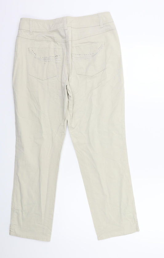 Gerry Weber Womens Beige Trousers Size 30 in L26 in