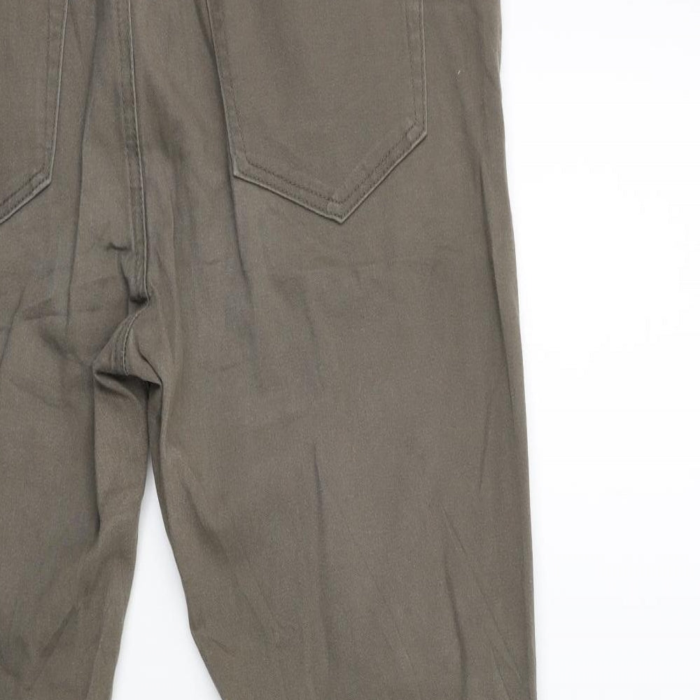 H&D Womens Green Denim Skinny Jeans Size 36 in L25 in