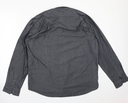 Taylor & Wright Mens Grey Button-Up Size 17.5