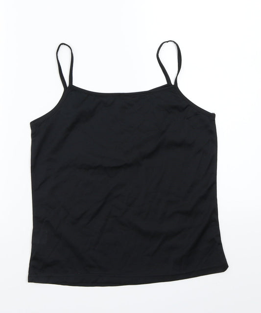Womens UK Size 10 Preworn Black Basic Tank