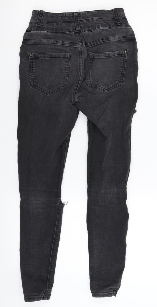 New Look Womens Black Denim Jegging Jeans Size 6 L24 in