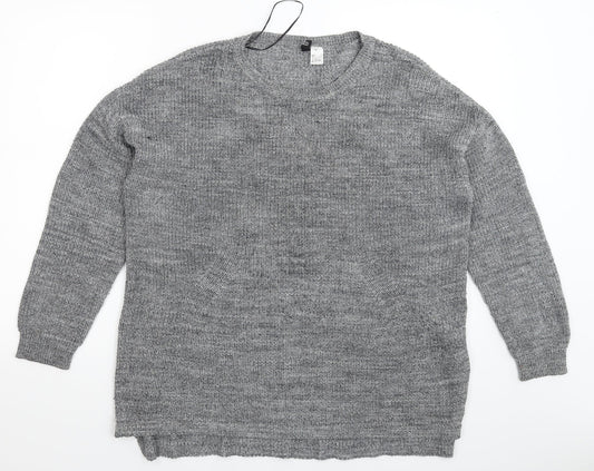 Divided Womens Grey Knit Pullover Jumper Size L