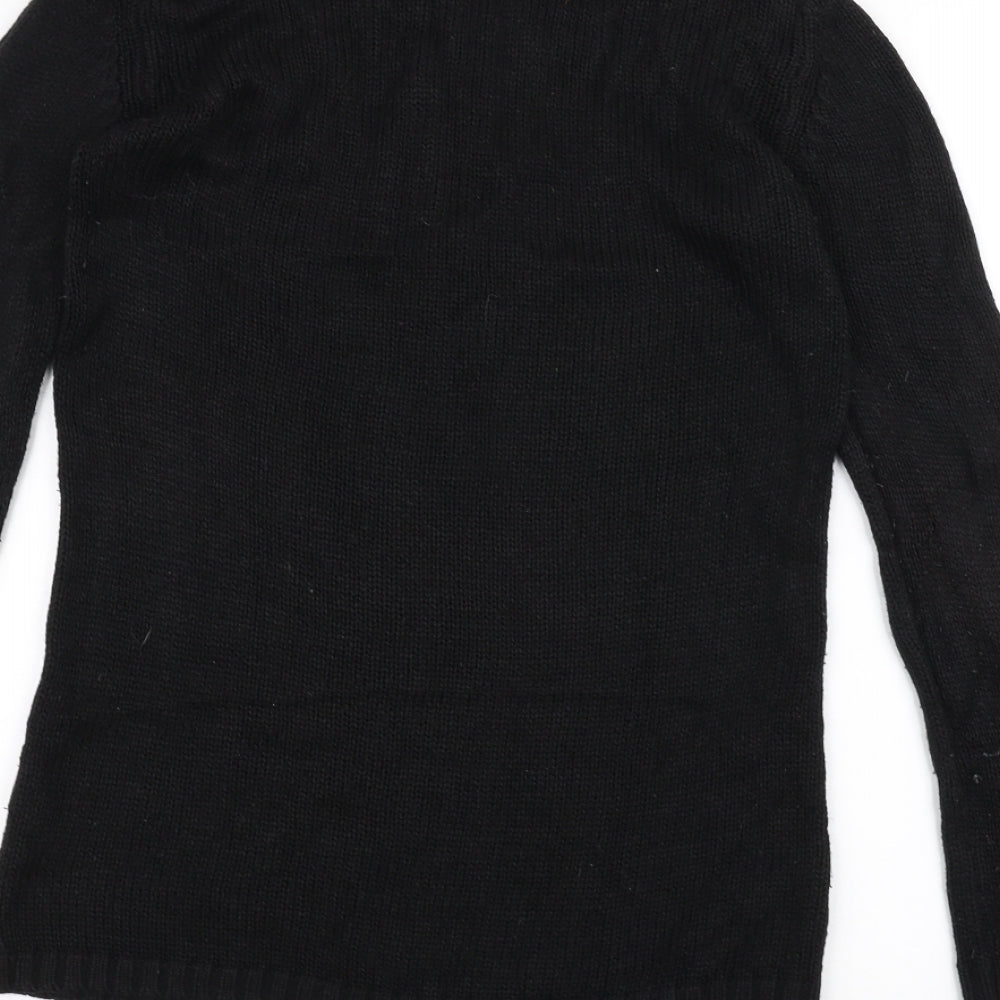 enrica venturi Womens Black Knit Pullover Jumper Size L