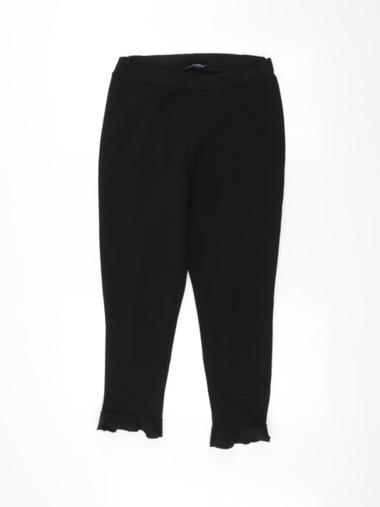Womens UK Size 10 Select Regular Fit Black Trousers