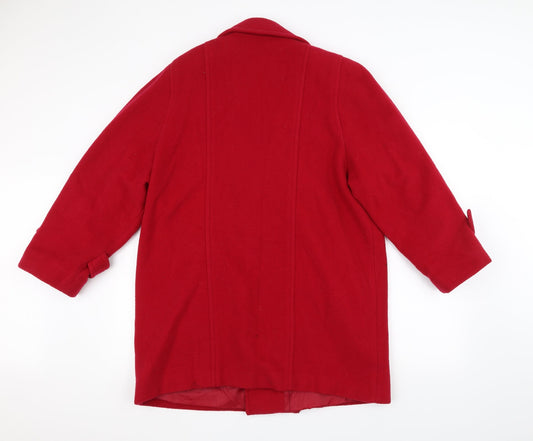 Berkertex Womens Red Varsity Jacket Coat Size 14