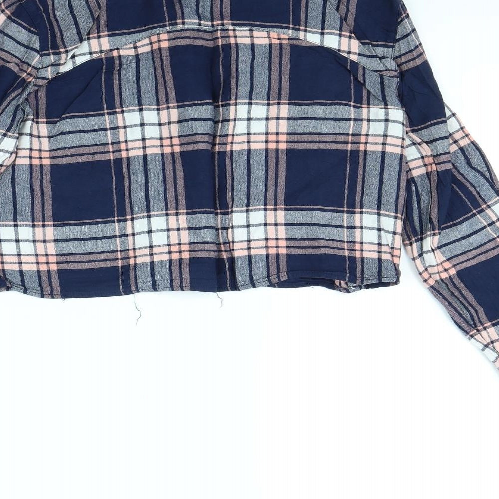 Womens UK Size 10 Atmosphere Blue Basic Button-Up