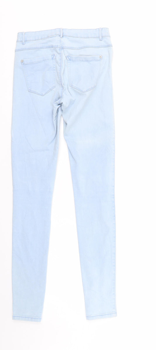 Only Womens Blue Denim Tapered Jeans Size 6 L30 in - Elastic Waist
