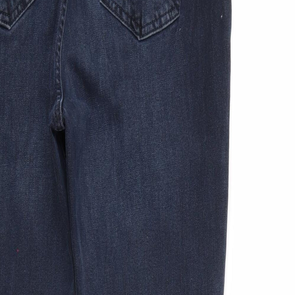 Womens UK Size Preworn Regular Fit Tapered Blue Jeans