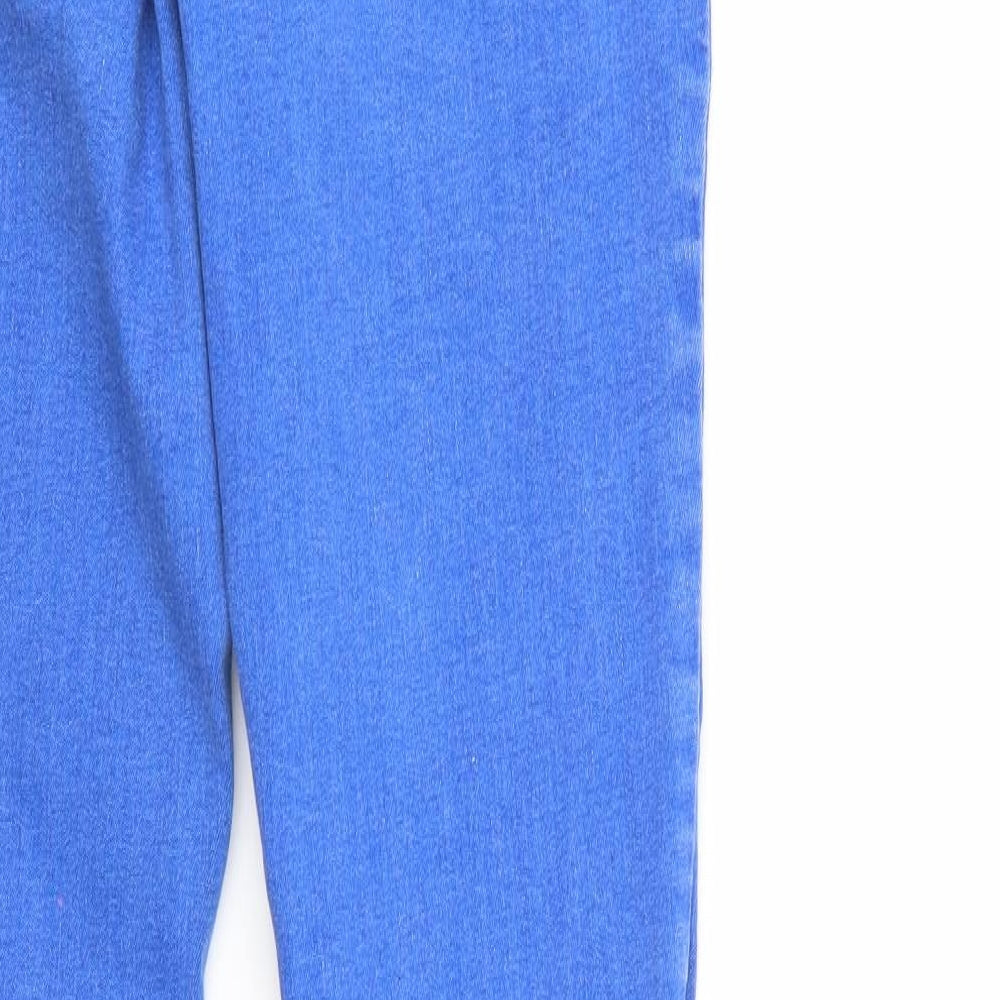 Denim & Co. Womens Blue Denim Tapered Jeans Size 12 L29 in - Elastic Waist