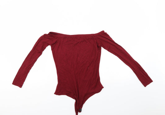 PRETTYLITTLETHING Womens Red Bodysuit One-Piece Size 12