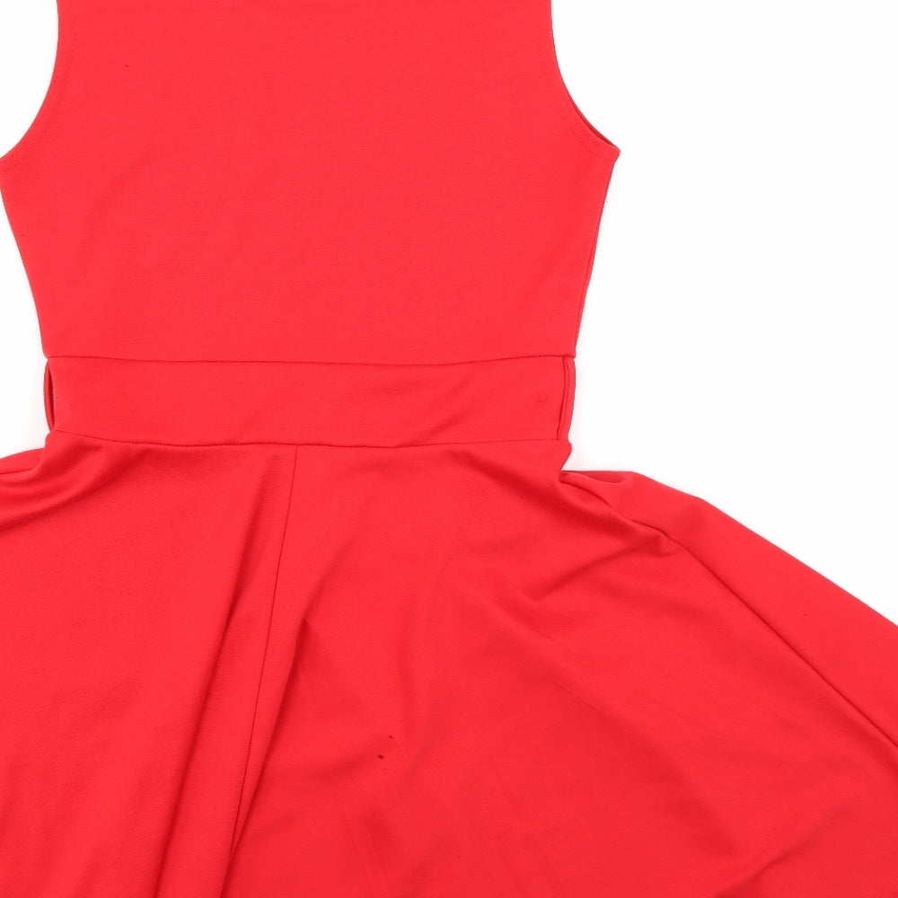 Style plus Womens Red Fit & Flare Size M