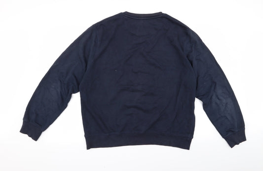 Preworn Mens Black Rayon Pullover Jumper Size XL