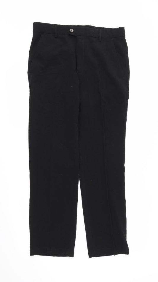 Womens UK Size 32 in Dunlop Regular Fit Black Trousers