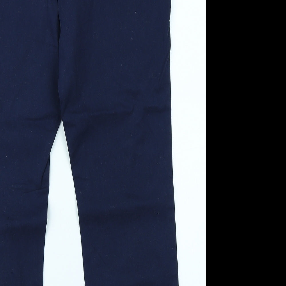 Classic Womens Blue Chino Trousers Size 12 L24 in