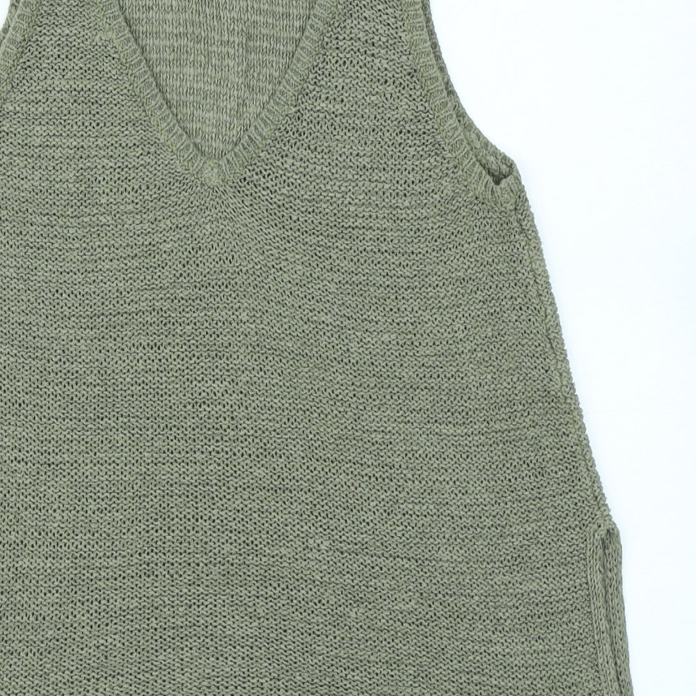 Womens UK Size 8 New Look Green Basic Tank