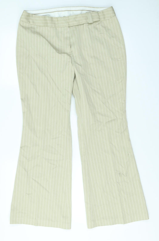 Womens UK Size 14 Marks & spencer Regular Fit Brown Trousers